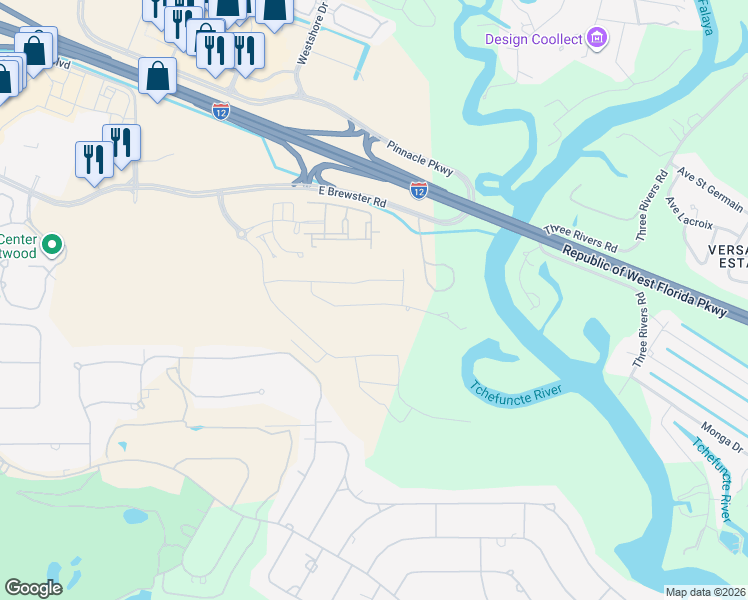 map of restaurants, bars, coffee shops, grocery stores, and more near 1673 Ox Bow Lane in Covington