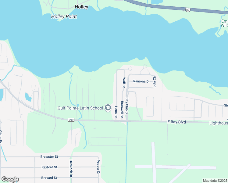 map of restaurants, bars, coffee shops, grocery stores, and more near 2795 Penn Street in Navarre