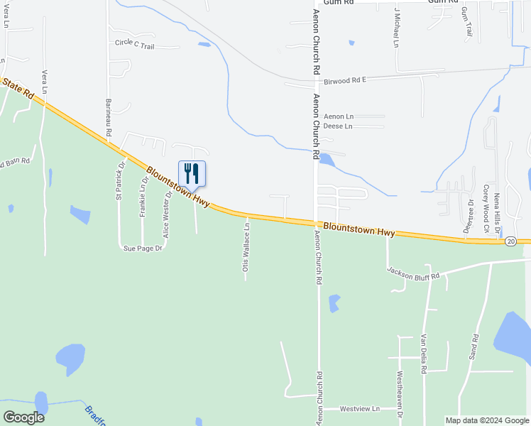 map of restaurants, bars, coffee shops, grocery stores, and more near 5958 Blountstown Highway in Tallahassee