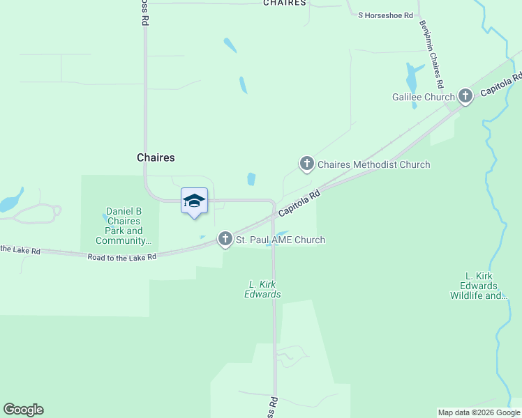 map of restaurants, bars, coffee shops, grocery stores, and more near 4890 Chaires Cross Road in Tallahassee
