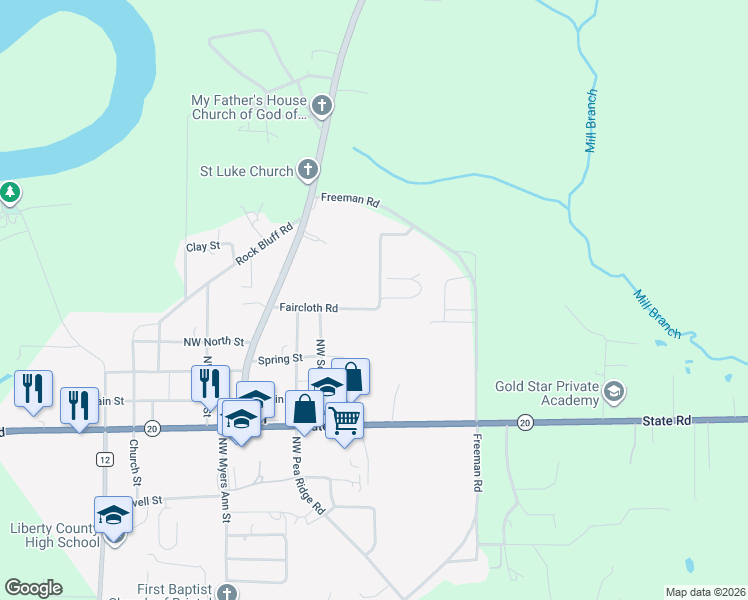map of restaurants, bars, coffee shops, grocery stores, and more near 11086 Faircloth Road in Bristol