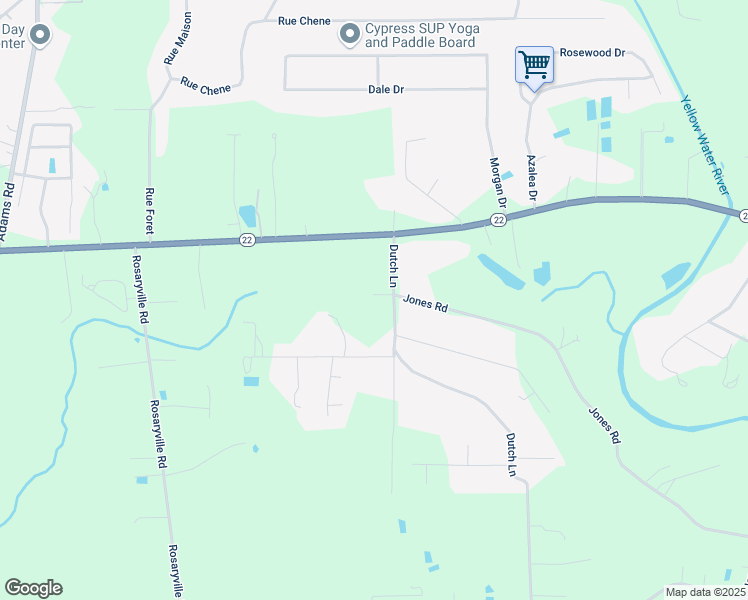 map of restaurants, bars, coffee shops, grocery stores, and more near 12322 Pineview Lane in Ponchatoula