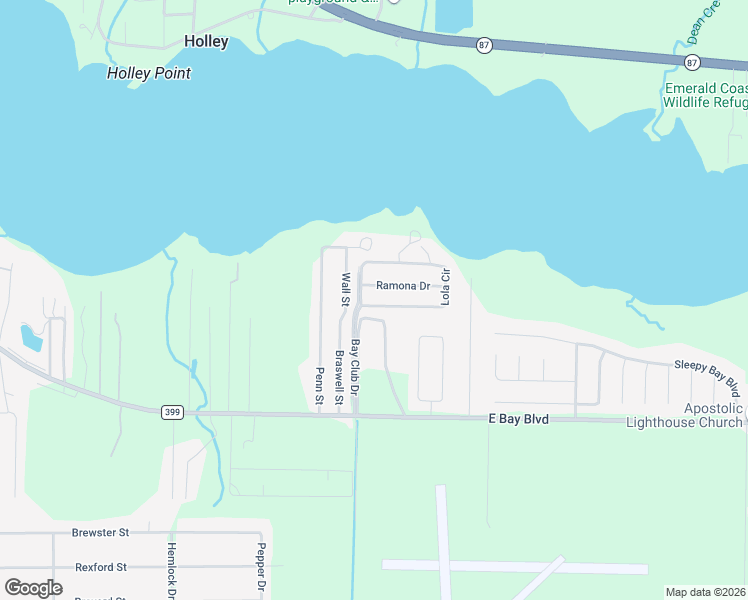 map of restaurants, bars, coffee shops, grocery stores, and more near 7989 Lola Circle in Navarre