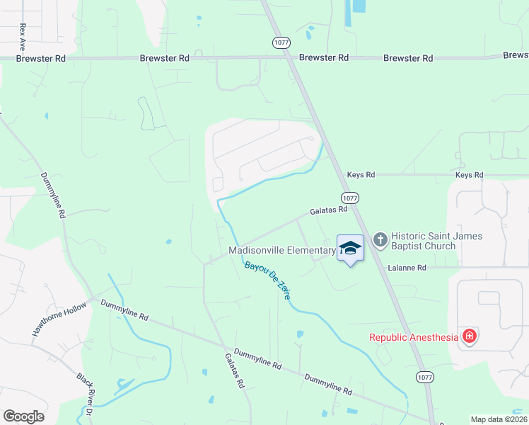 map of restaurants, bars, coffee shops, grocery stores, and more near 210 Galatas Road in Madisonville
