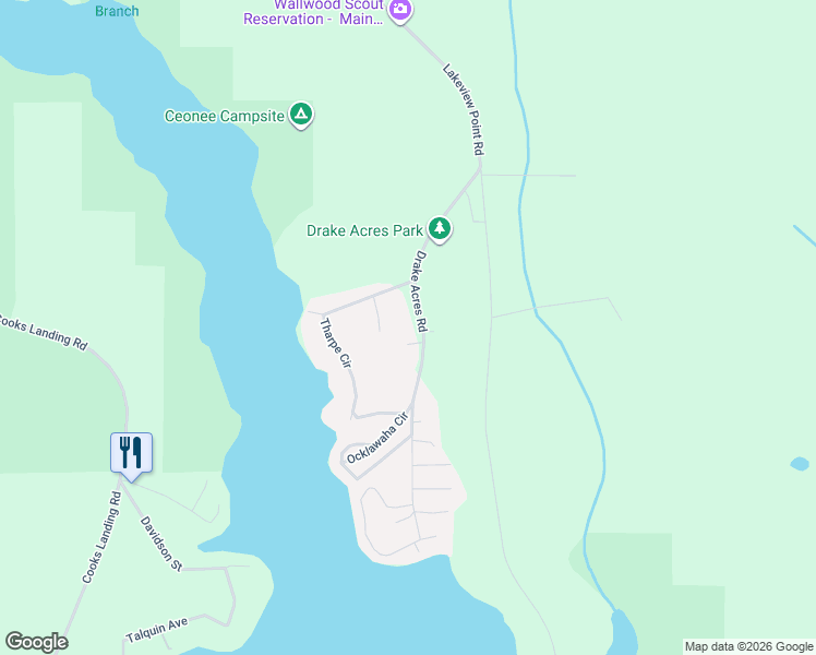 map of restaurants, bars, coffee shops, grocery stores, and more near 468 Drake Acres Road in Quincy