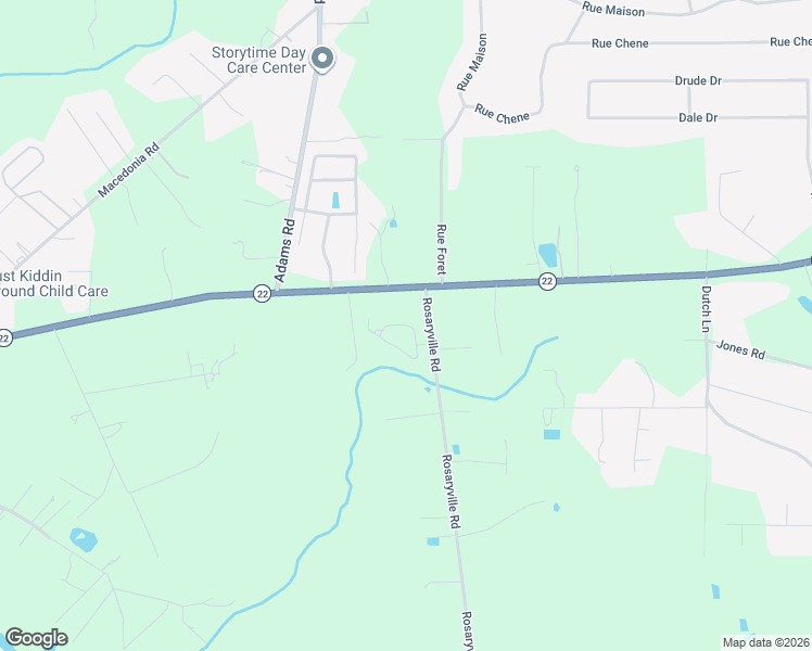 map of restaurants, bars, coffee shops, grocery stores, and more near 39599 Rosaryville Road in Ponchatoula