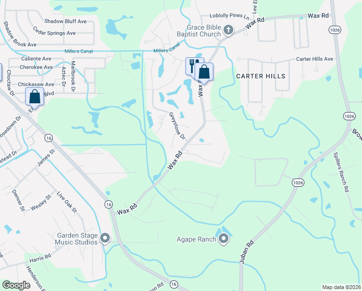map of restaurants, bars, coffee shops, grocery stores, and more near 25580 Winged Foot Court in Denham Springs