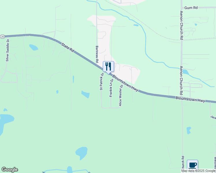 map of restaurants, bars, coffee shops, grocery stores, and more near 629 Saint Patrick Drive in Tallahassee