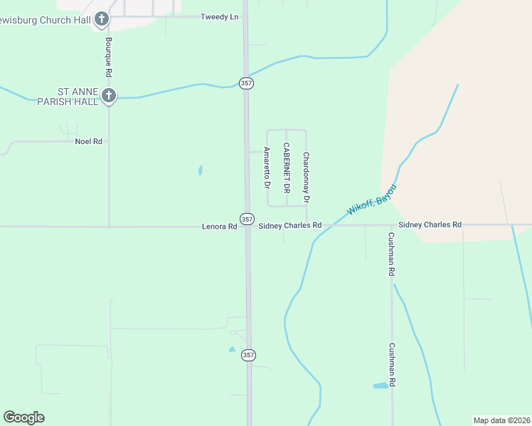 map of restaurants, bars, coffee shops, grocery stores, and more near 111 Amaretto Drive in Opelousas