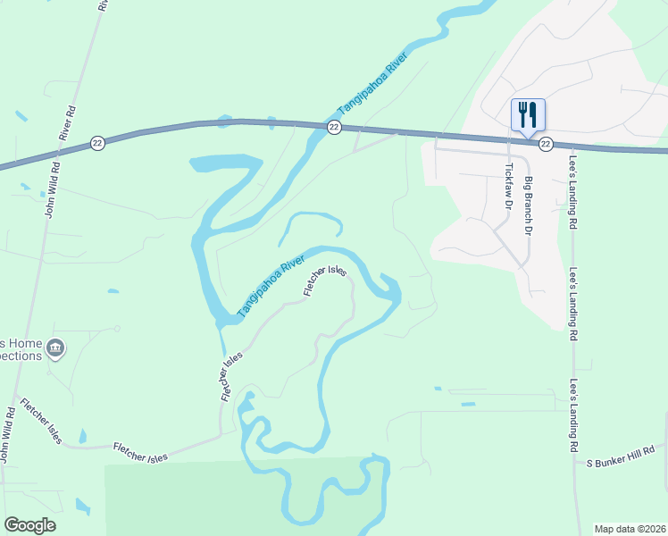 map of restaurants, bars, coffee shops, grocery stores, and more near 23723 Fletcher Isles in Ponchatoula