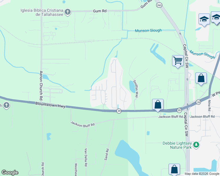 map of restaurants, bars, coffee shops, grocery stores, and more near 1810 Deertree Drive in Tallahassee