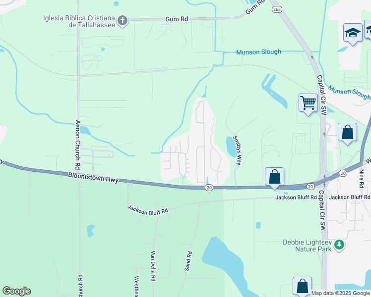 map of restaurants, bars, coffee shops, grocery stores, and more near 1810 Deertree Drive in Tallahassee