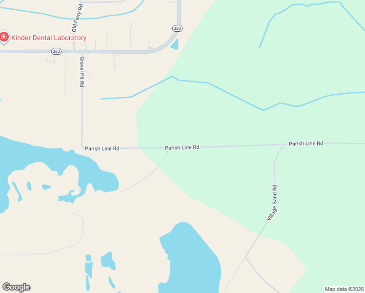 map of restaurants, bars, coffee shops, grocery stores, and more near 20736-21112 Parish Line Road in Kinder