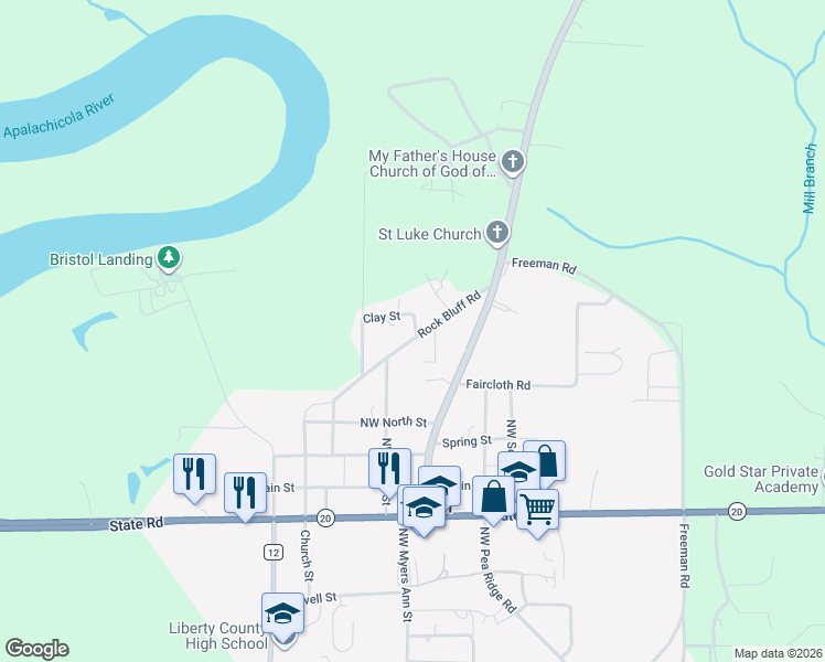 map of restaurants, bars, coffee shops, grocery stores, and more near 10891 Clay Street in Bristol