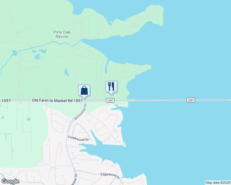 map of restaurants, bars, coffee shops, grocery stores, and more near 13200 Bridgeview Lane in Montgomery