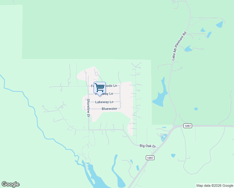 map of restaurants, bars, coffee shops, grocery stores, and more near 19869 Bluewater in Montgomery
