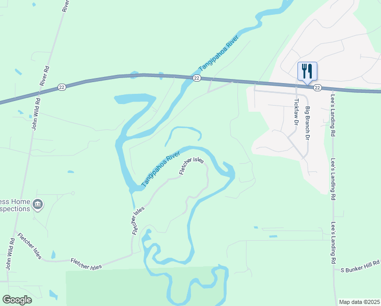 map of restaurants, bars, coffee shops, grocery stores, and more near 23723 Fletcher Isles in Ponchatoula