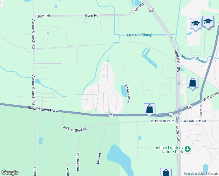 map of restaurants, bars, coffee shops, grocery stores, and more near 1917 Nena Hills Drive in Tallahassee