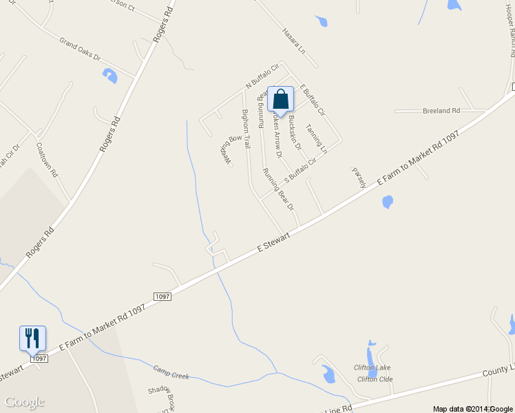 map of restaurants, bars, coffee shops, grocery stores, and more near 13641 Bighorn Trail in Willis