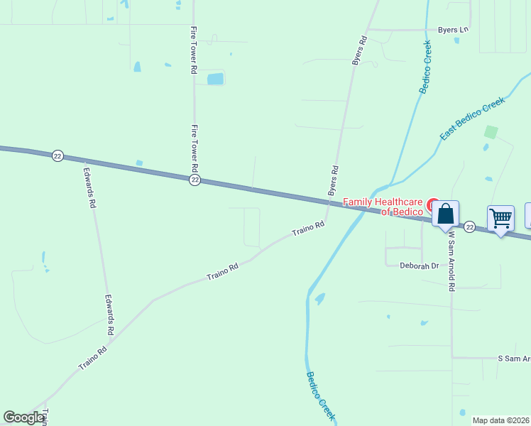 map of restaurants, bars, coffee shops, grocery stores, and more near 27116 Louisiana 22 in Ponchatoula