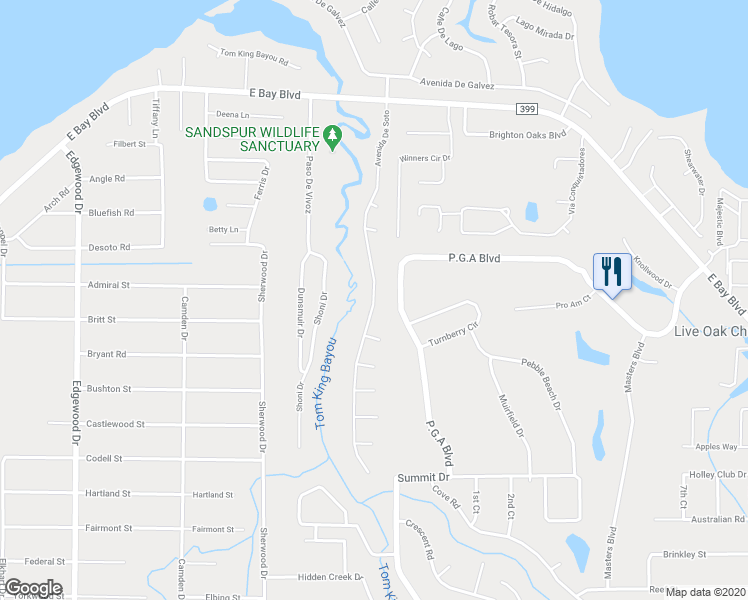 map of restaurants, bars, coffee shops, grocery stores, and more near 2785 Avenida De Soto in Navarre