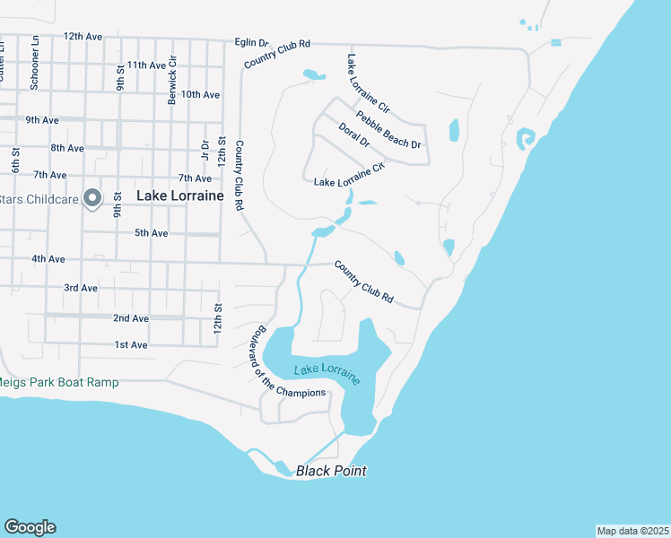 map of restaurants, bars, coffee shops, grocery stores, and more near 231 Country Club Road in Shalimar