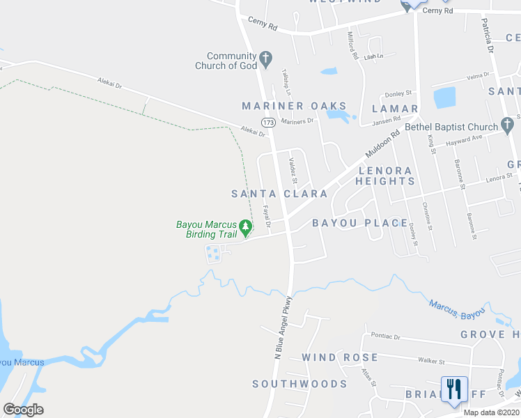 map of restaurants, bars, coffee shops, grocery stores, and more near 3109 Fayal Drive in Pensacola