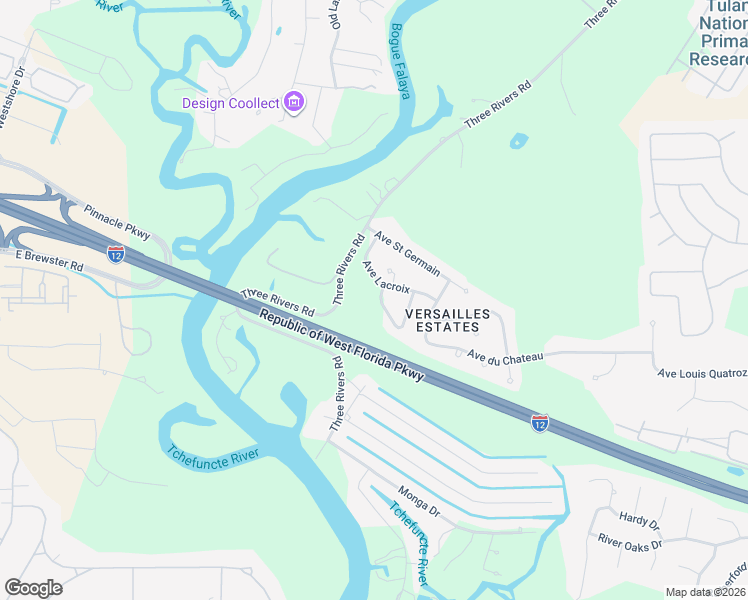 map of restaurants, bars, coffee shops, grocery stores, and more near 1541 Rue De Fontaine in Covington