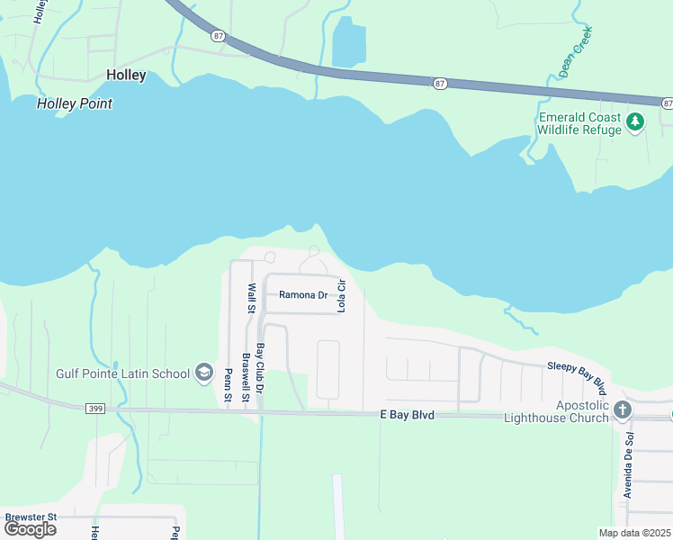 map of restaurants, bars, coffee shops, grocery stores, and more near 7844 Lola Circle in Navarre