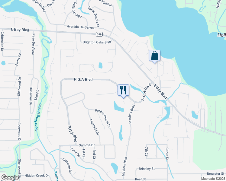 map of restaurants, bars, coffee shops, grocery stores, and more near 7049 Pro Am Court in Navarre
