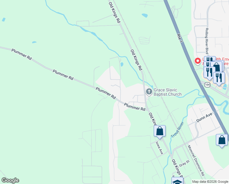 map of restaurants, bars, coffee shops, grocery stores, and more near 7822 Plummer Road in Jacksonville