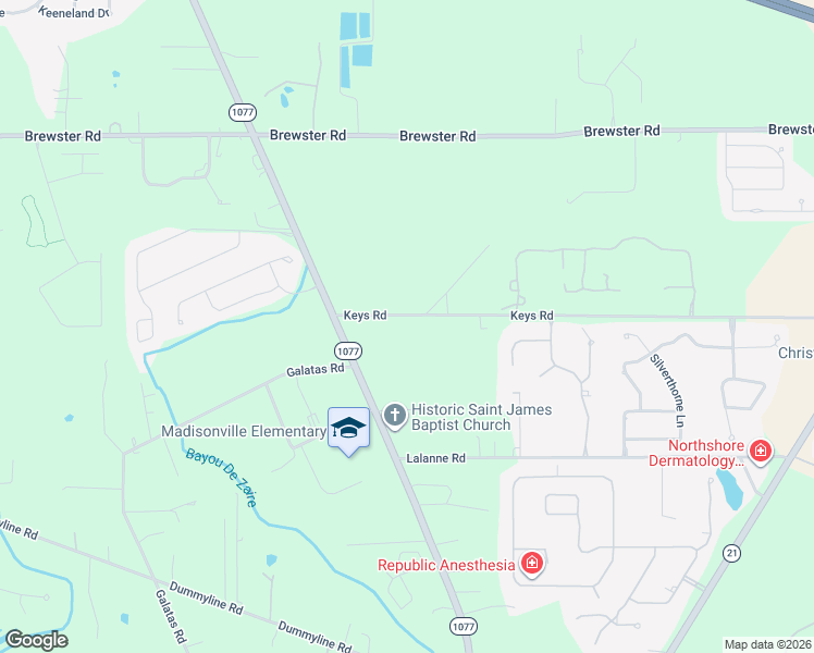 map of restaurants, bars, coffee shops, grocery stores, and more near 14350 Keys Road in Covington