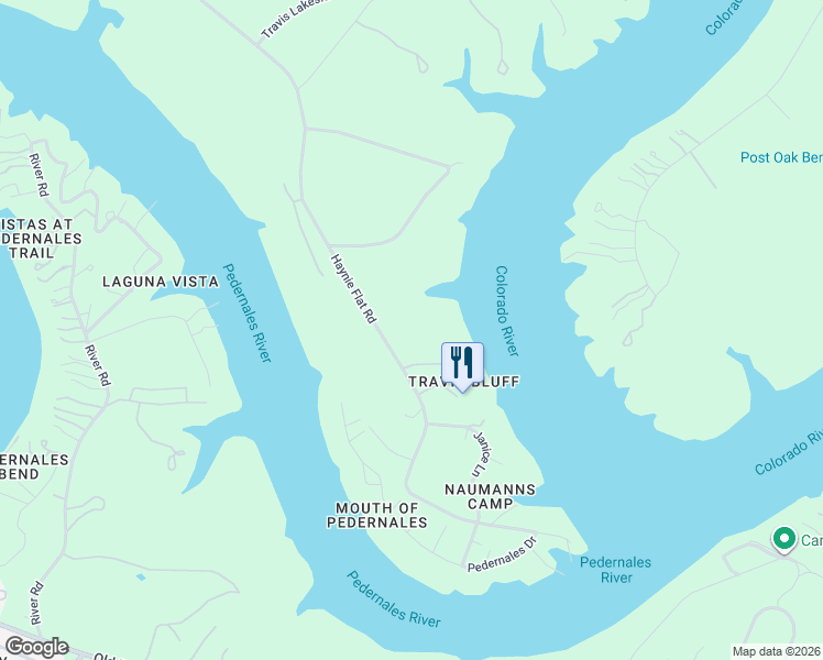 map of restaurants, bars, coffee shops, grocery stores, and more near 24335-24337 Haynie Flat Road in Spicewood