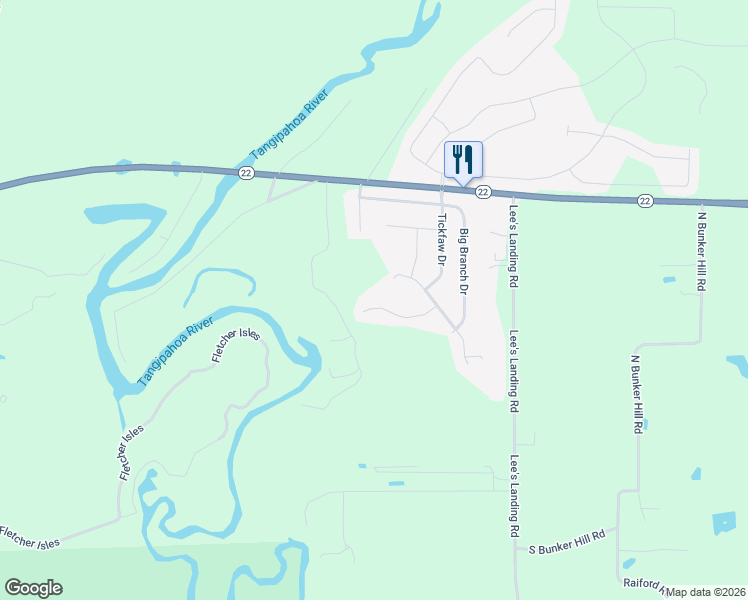 map of restaurants, bars, coffee shops, grocery stores, and more near 39525 Saint Louis Court in Ponchatoula