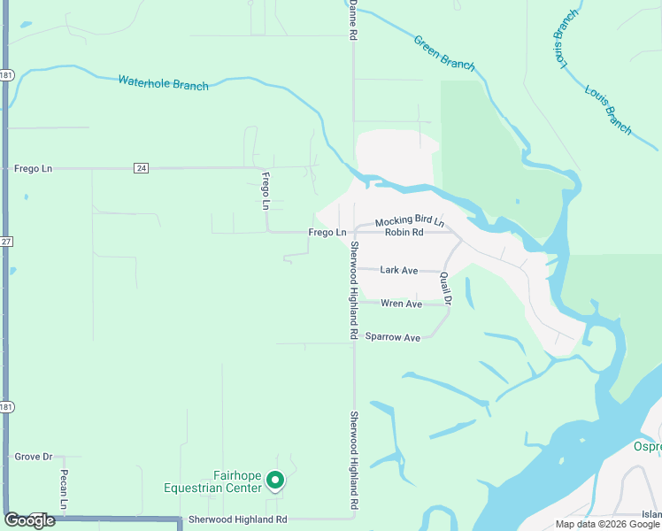 map of restaurants, bars, coffee shops, grocery stores, and more near 10890 County Road 24 in Fairhope