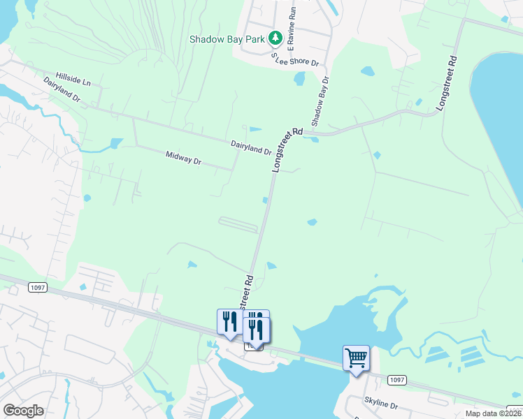 map of restaurants, bars, coffee shops, grocery stores, and more near 14210 Longstreet Road in Willis
