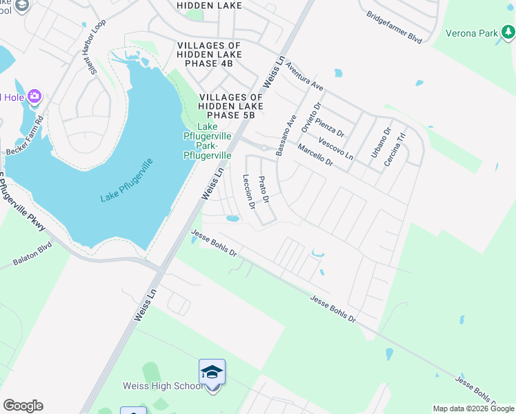 map of restaurants, bars, coffee shops, grocery stores, and more near 18001 Leccion Drive in Pflugerville