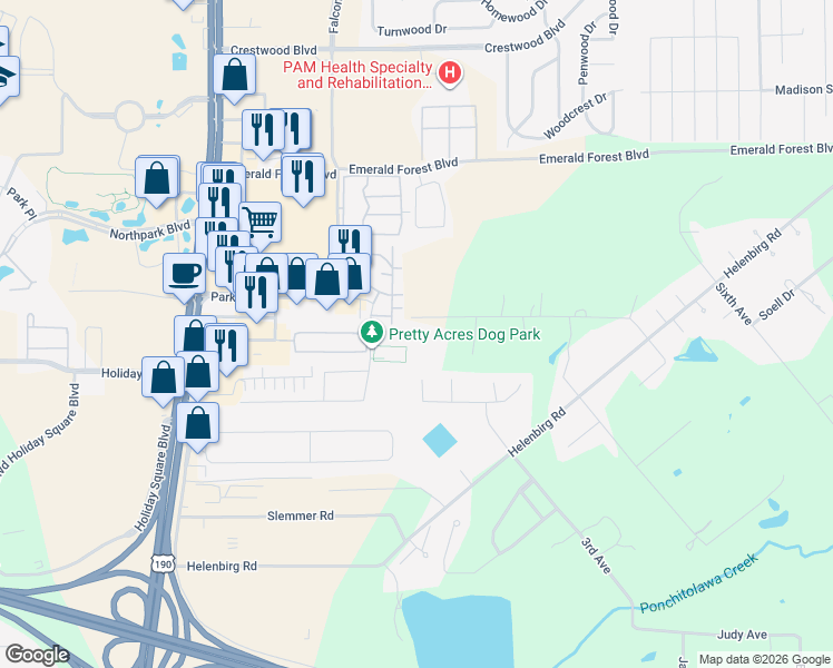map of restaurants, bars, coffee shops, grocery stores, and more near 20010 5th Avenue in Covington