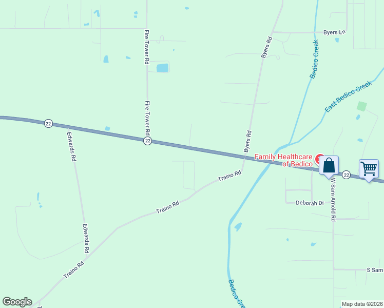map of restaurants, bars, coffee shops, grocery stores, and more near 27116 Louisiana 22 in Ponchatoula