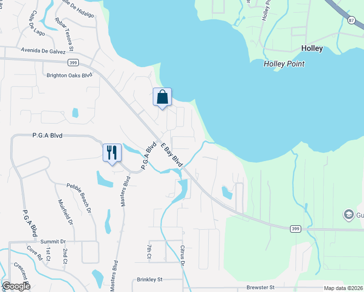 map of restaurants, bars, coffee shops, grocery stores, and more near 7274 Mossy Oaks Drive in Navarre