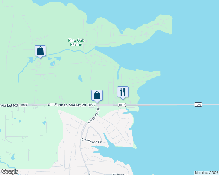 map of restaurants, bars, coffee shops, grocery stores, and more near 13396 Teel Road in Montgomery
