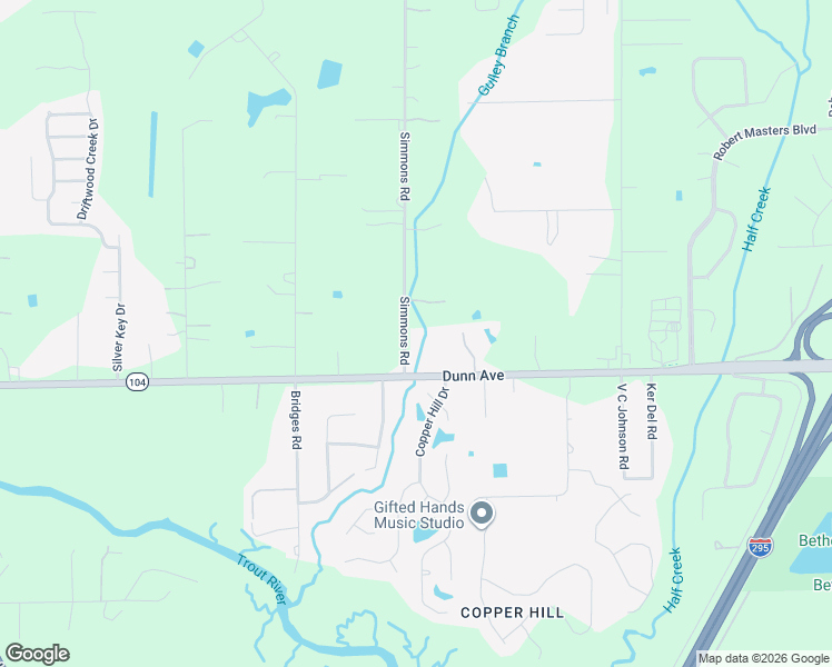 map of restaurants, bars, coffee shops, grocery stores, and more near 11319 Simmons Road in Jacksonville