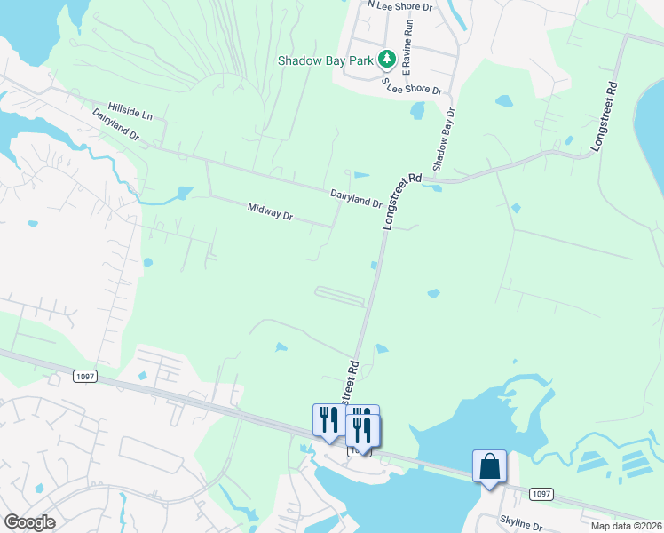 map of restaurants, bars, coffee shops, grocery stores, and more near 13780 Midway Drive in Willis