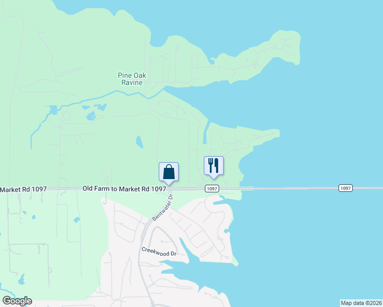 map of restaurants, bars, coffee shops, grocery stores, and more near 13396 Teel Road in Montgomery