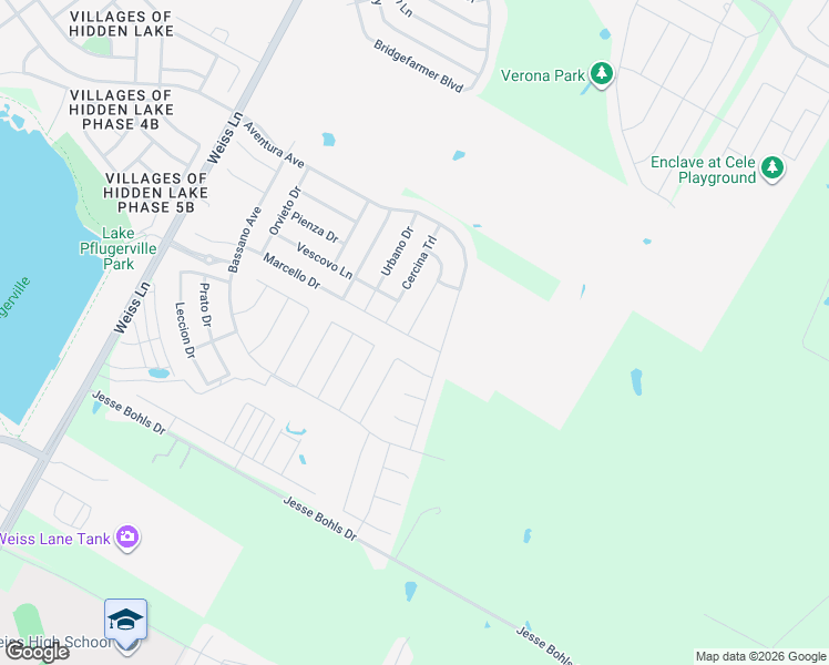 map of restaurants, bars, coffee shops, grocery stores, and more near 16813 Marcello Drive in Pflugerville