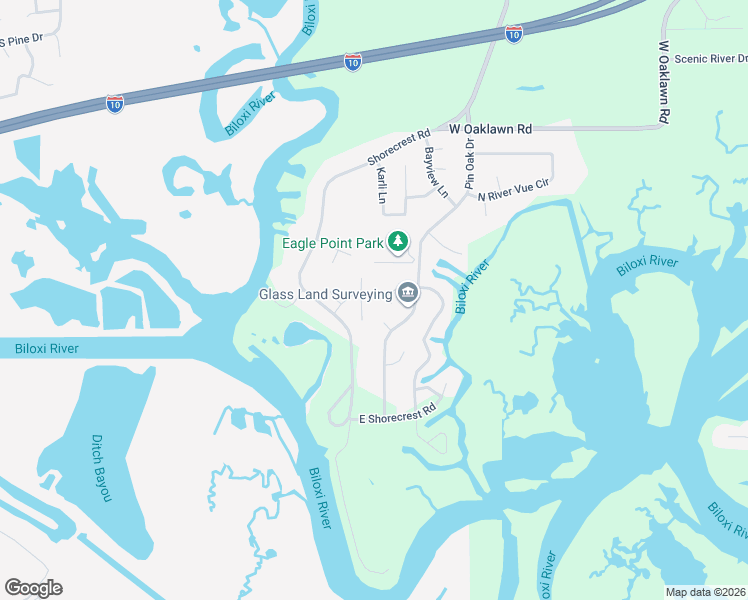 map of restaurants, bars, coffee shops, grocery stores, and more near 10113 Quail Cove in Biloxi