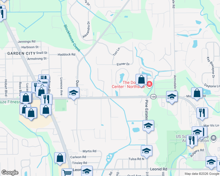 map of restaurants, bars, coffee shops, grocery stores, and more near 11254 Margarets Landing Place in Jacksonville