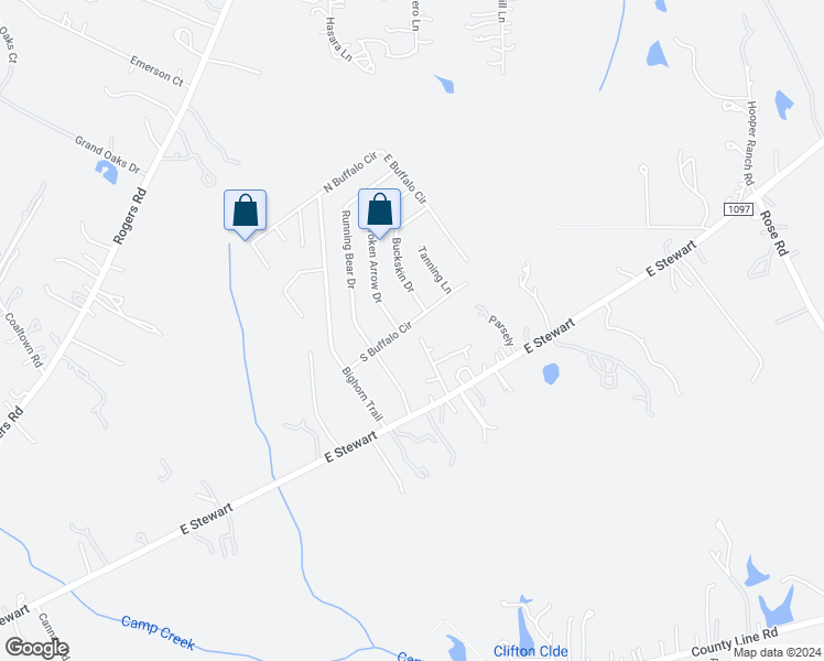 map of restaurants, bars, coffee shops, grocery stores, and more near 5608 South Buffalo Circle in Willis