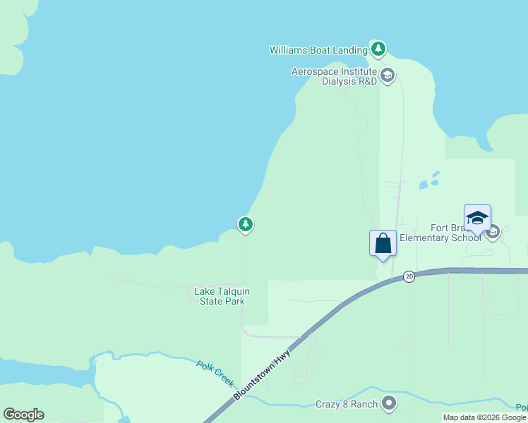 map of restaurants, bars, coffee shops, grocery stores, and more near 15498 Jack Vause Landing Road in Tallahassee
