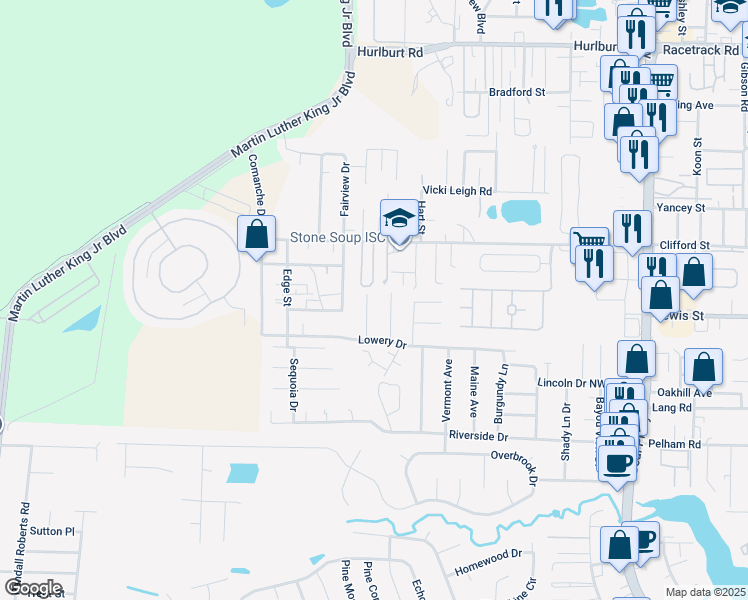 map of restaurants, bars, coffee shops, grocery stores, and more near 704 Glenn Place in Fort Walton Beach